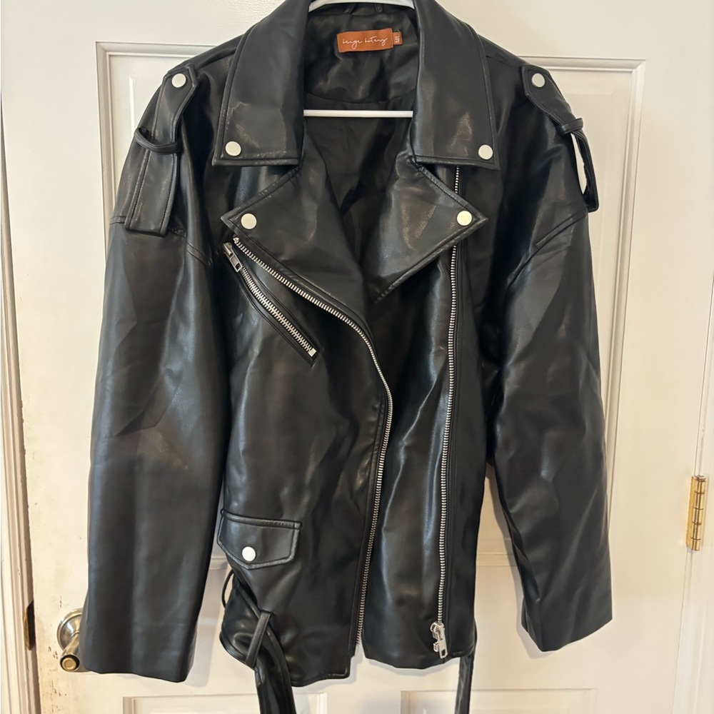 Oversized Leather Jacket